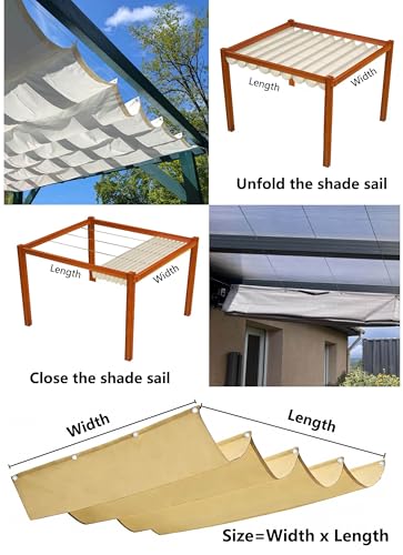 Pare-soleil jardin rétractable couleur sable pour après-midi au calme - 6