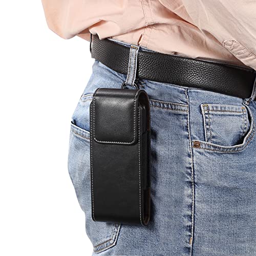 Phone Holster For Samsung Galaxy Z Fold 4 5G / Galaxy Z Fold 3 5G / Galaxy Z Fold 2 5G/ Z Fold/Huawei Mate X2/ Mate Xs 2 Cell Phone Holsters Pouch Holder Carrying Case With Belt Loop Clip (Black #B) #TOP6