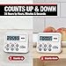 CDN Multi-Task Timer & Clock | Counts Up & Down, 24 Hours by Hours, Minutes & Seconds, Memory, Clock, Stopwatch, Stand, Hang, Magnet Mounting - TM8