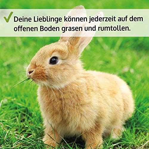 Kaninchenstall Zooprinz aus massivem Holz im Landhausstil