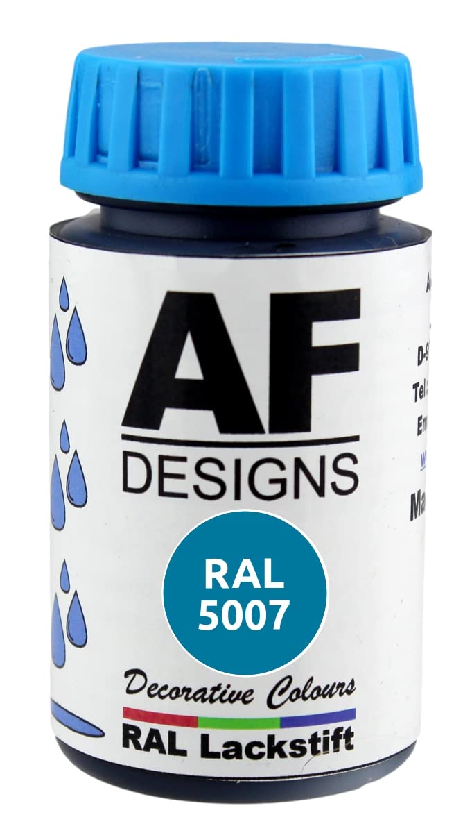 Alex Flittner Designs Lackstift RAL 5007 BRILLANTBLAU seidenmatt 50ml Holz Metall Möbel Bad Retuschierlack Reparaturlack