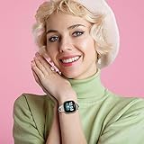 Wearlizer Compatible with Fitbit Versa 4/ Versa 3/ Sense 2/ Sense Strap for Women Dressy Metal Replacement Wristbands Bands Bling Rhinestone Bracelet Band for Fitbit Versa 4 Smartwatch, Silver + Gold - Image 5