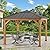 Sunjoy Hardtop Gazebo 11 x 11 ft. Cedar Framed Wood Gazebo with Brown Steel and Polycarbonate Hip Roof Hardtop for Garden, Backyard Shade