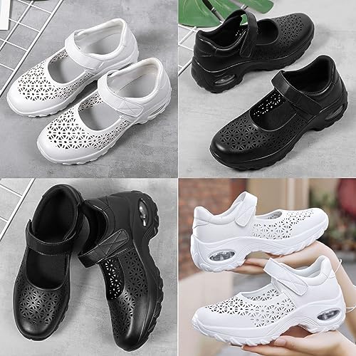 Women's Orthopedic Stretch Air Cushion Mary Jane Shoes Comfy Cloud Pro Cutout Breathe Wedge Running Fashion Sneakers3