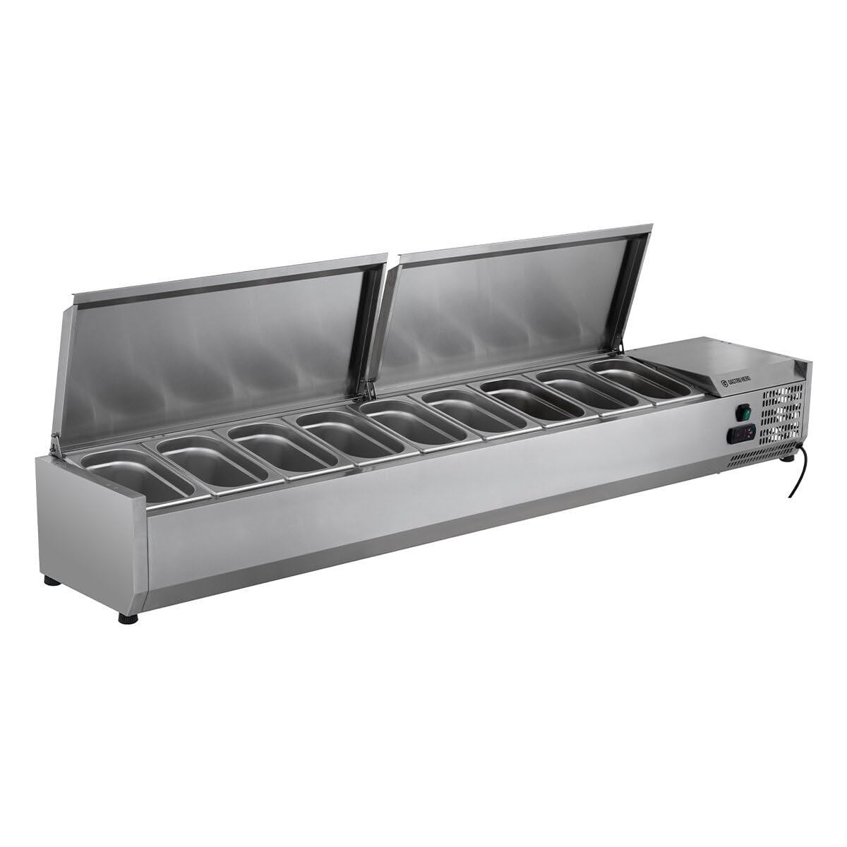 GastroHero Saladette à poser ECO 9 x GN 1/4 | CHR Fournitures de la restauration