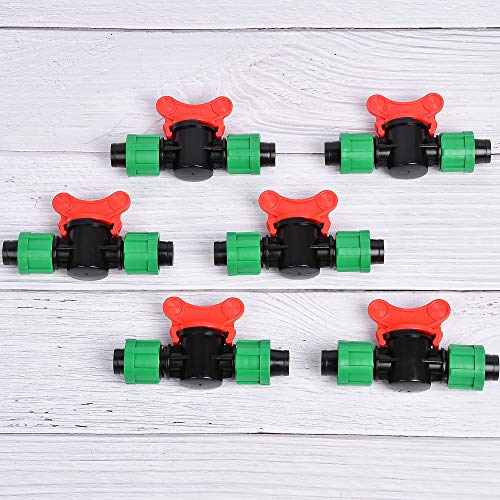 Supkiir 6 Pieces Drip Irrigation ShutOff Valve 1/2 Inch Universal Drip