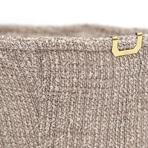 Undercontrol Vintage Brushed Wool Ethnic Solid Fabric Gold Label Short Brim Wool Stylish Fashion Fur Detail Bucket Hat (Straw Beige) #TOP6