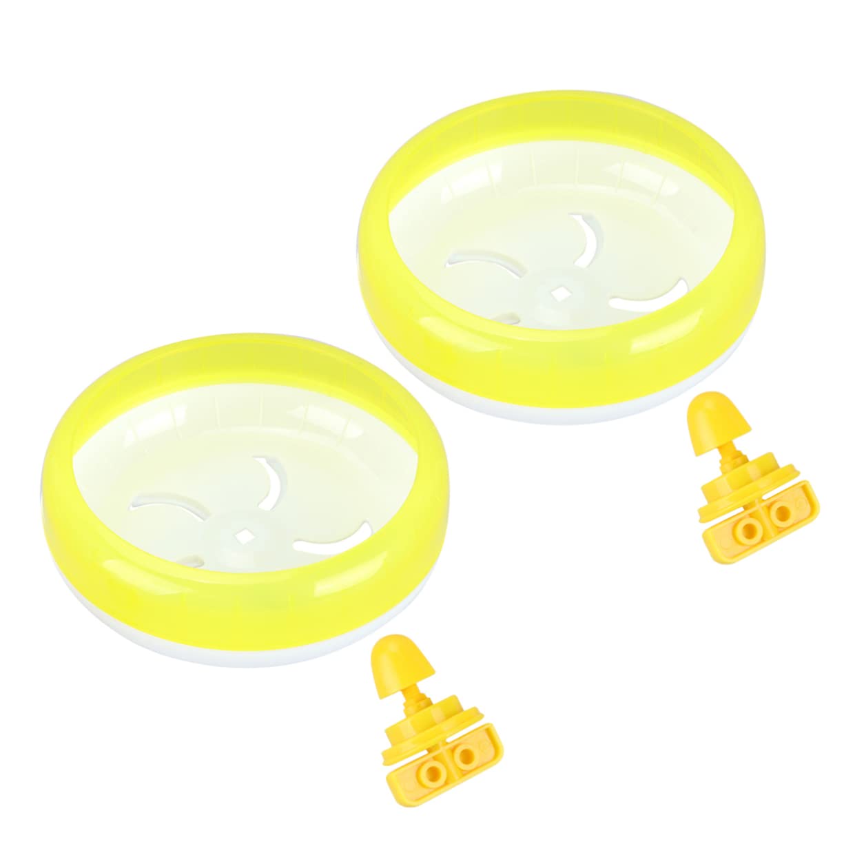 LIOOBO Pet Running Wheel for Small Animals 18cm Diameter Hamster Sports Wheel with Toys Holder or Cage-Mounted Random Color