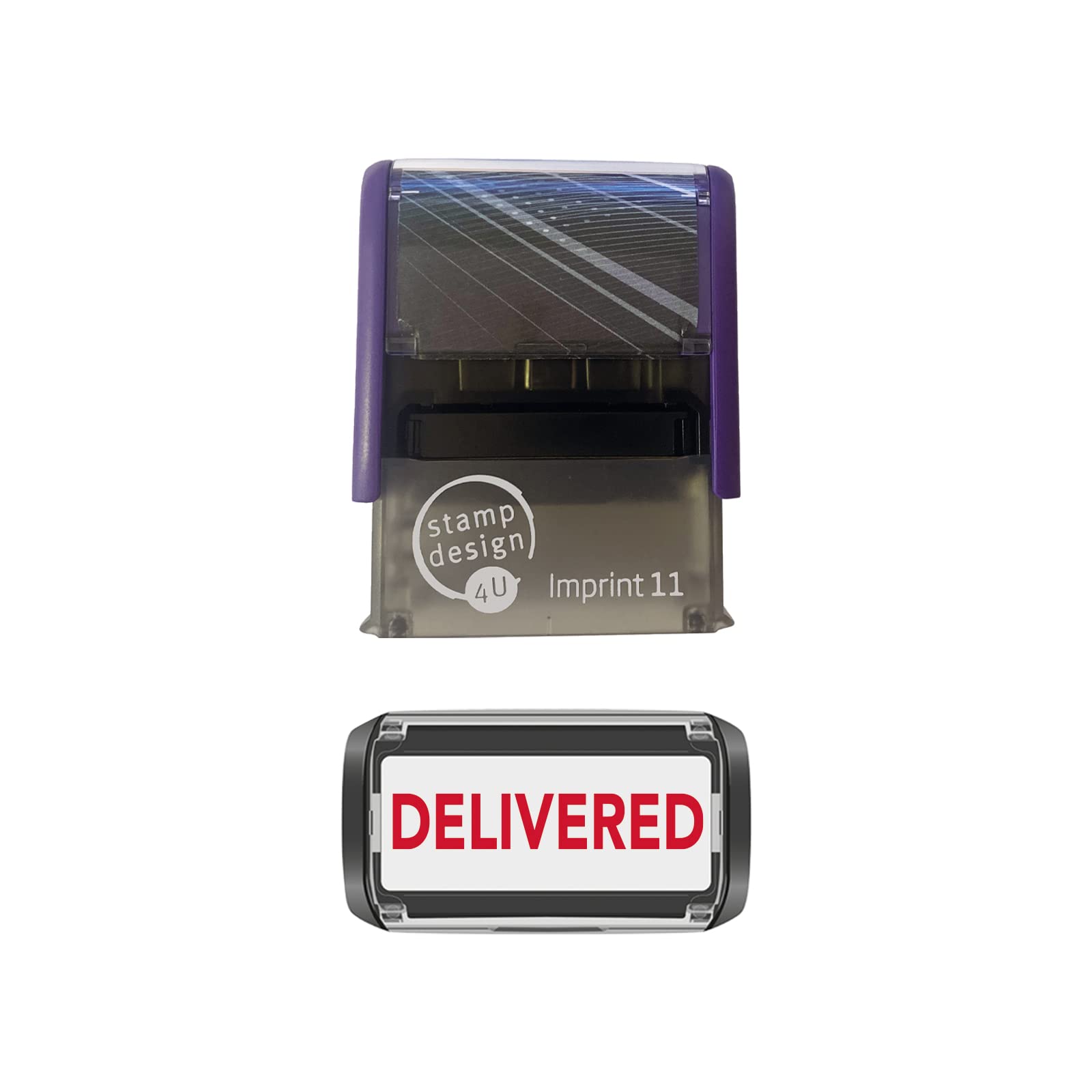 Imprint 11 38 x 14mm Delivered Self Inking Rubber Stamp in RED Ink Stamp Design 4U