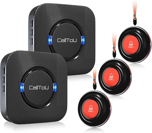 Sistema Chiamata Wireless Per Anziani - 3 Trasmettitori E 2 Ricevitori, Portata 300m