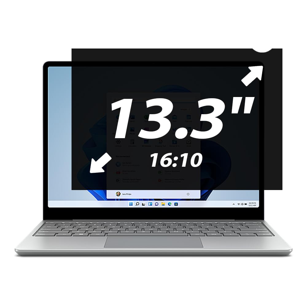 Hypertec HyperPrivacy 13.3" Privacy filter 16:10 aspect ratio. Anti Glare and Blue light protection