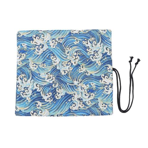 Image of 20 Slots Artist Paint Brush Roll Up Bag Holder, Artist Canvas Roll Pouch Bag Craft Paint Brushes Case Organizer Without Brushes (No Brush)