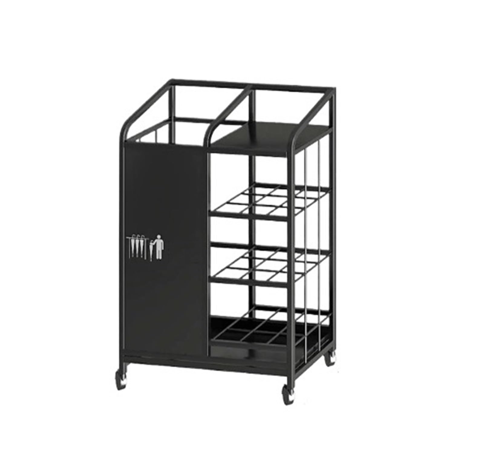 CFY652 Umbrella rack Umbrella Stands And Storage Racks; Commercial-grade, High-capacity Suitable For Hotel Lobbies Office(Black,Small)
