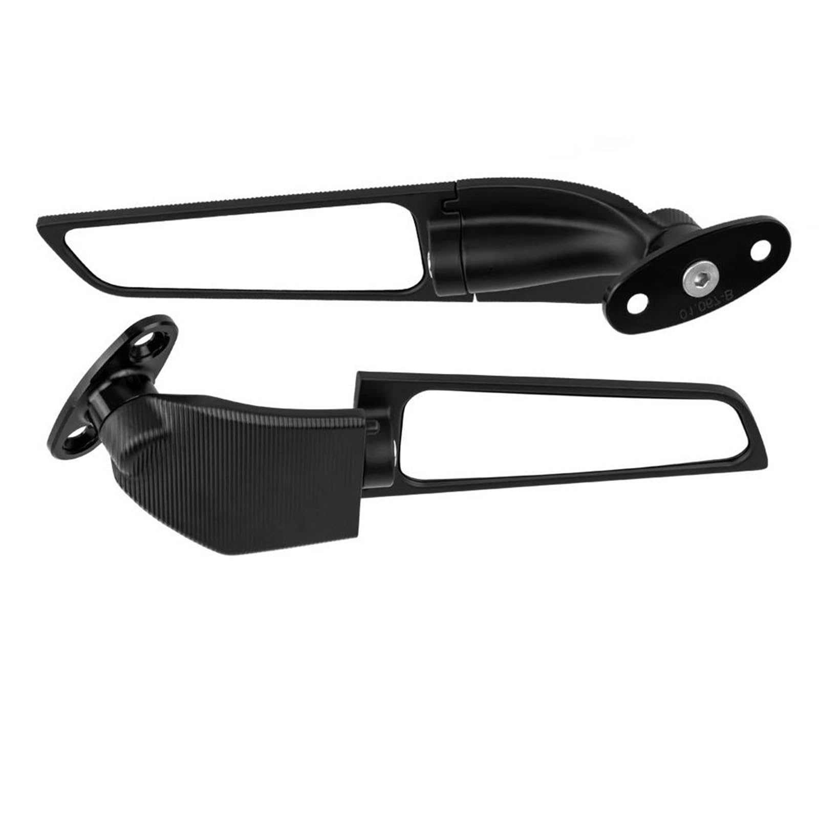 Espejo retrovisor de motocicleta con diseño aerodinámico de ala de viento ajustable