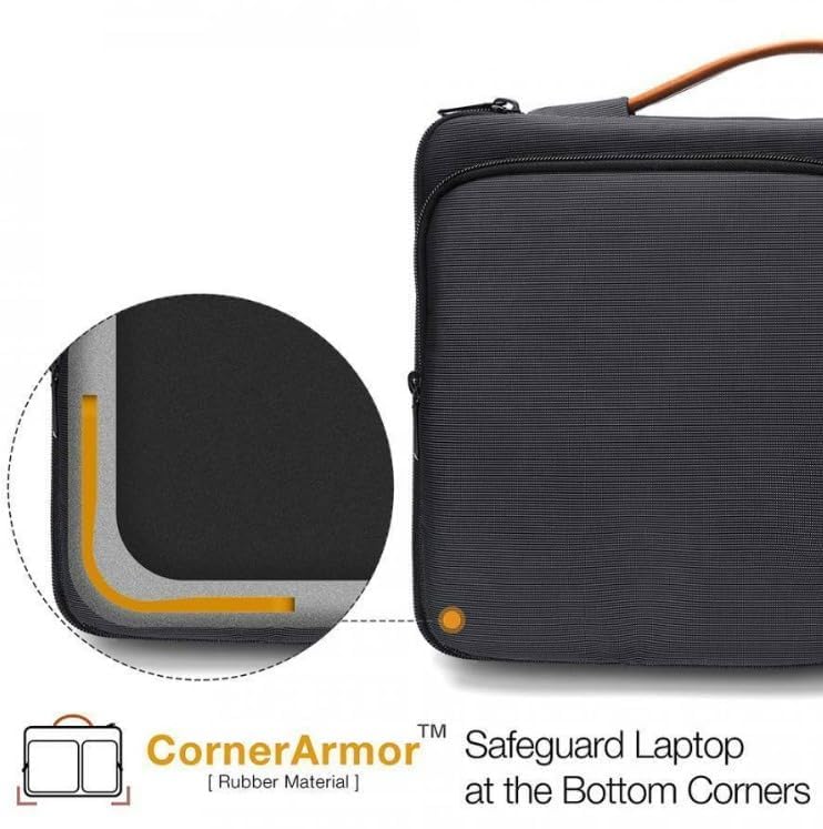 Image of Unisex Laptop Sleeve Bag, Waterproof Case For Macbook Pro, Surface Laptop, ASUS Vivobook, Surface Book, Premium Protective Cover For Business And Travel - Black (13.3-14 Inch)