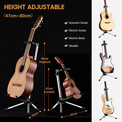 CAHAYA Support de guitare Support de guitare multifonctionnel réglable en aluminium Stable et facile à transporter… - Les Beatles, Paul McCartney, John Lennon, RIngo Starr, George Harrison CAHAYA Support de guitare Support de guitare multifonctionnel réglable en aluminium Stable et facile à transporter… – Image 5