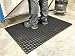 Produktbild DRAIN Rub | Ring-Gummimatte | robuste Arbeitsplatzmatte 100% Naturkautschuk | Gelocht | schwarz | 22mm hoch (80cm x 120cm)