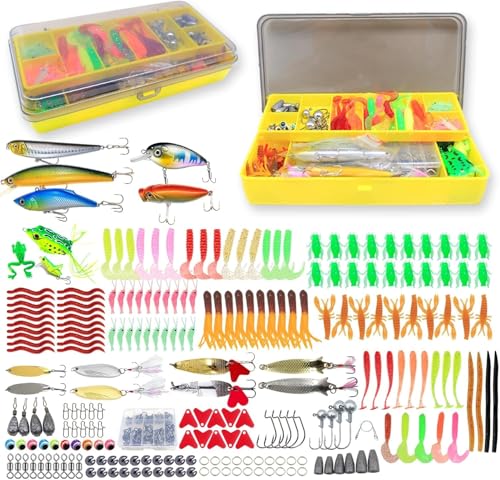 Set de Señuelos de Pesca Completo 431 Piezas con Caja de Herramientas FREGITO Modelo 431