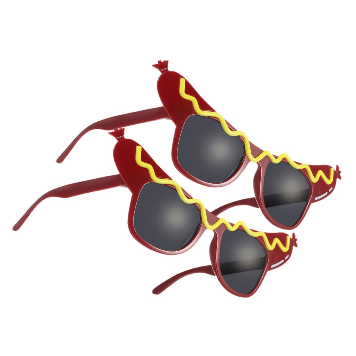 Unomor Hot Dog Glasses Fun Shaped Eyeglasses for Parties Festivals and Photo Booth Props Portable Costume Accessories and Glasses Props for Celebrations