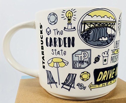 Starbucks Been There Series New Jersey Ceramic Mug, 14 Oz