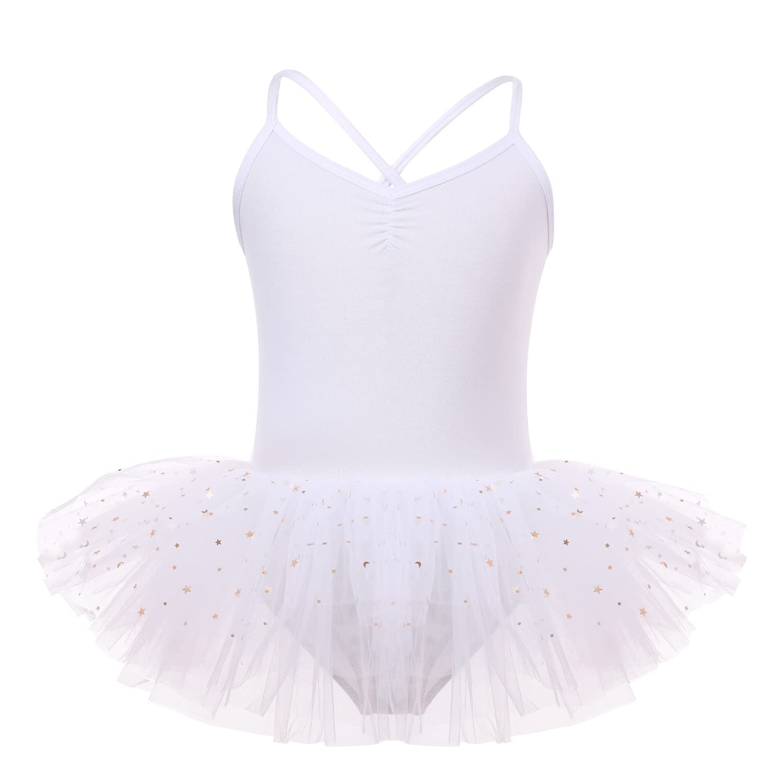 Bezioner Maillot de Danza Tutú Vestido de Ballet sin Mangas Gimnasia Leotardos Algodón Body Clásico para Niñas