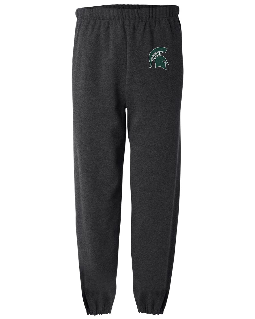 LOGOVISION Michigan State University Primary Logo Mens Jogger Sweatpants, Charcoal Heather, Medium