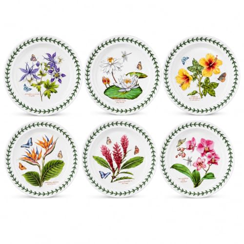 Portmeirion Botanic Garden Bread and Butter Plate, Set of 6 Assorted Motifs