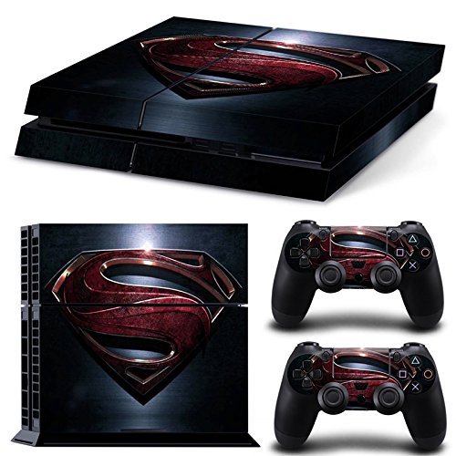 ZoomHit PS4 Playstation 4 Console Skin Decal Sticker Superman + 2 Controller Skins Set