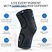 AXIONA ELEMENTS Knee Support Brace with Non-Slip Silicone, Nylon Compression Sleeves for Running, Basketball, Cycling, Gym, Hiking (Black, M)