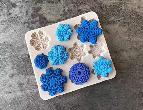 3D Snowflake Fondant Mold£¬ Silicone Mold For Sugarcraft Cake Decoration, Cupcake Topper, Polymer Clay, Soap Wax Making Crafting Projects #TOP5