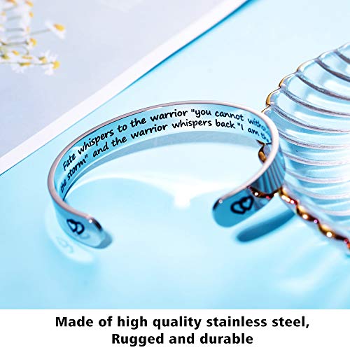 LParkin Encouragement Bracelet Warrior Bracelet Fate Whispers to The Warrior You Cannot Withstand The Storm... I Am The Storm4