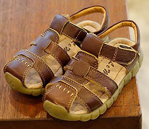 Otamise Closed-Toe Casual Outdoor Sandals For Boys Girls(Toddler/Little Kid/Big Kid) Brown 3M #TOP4