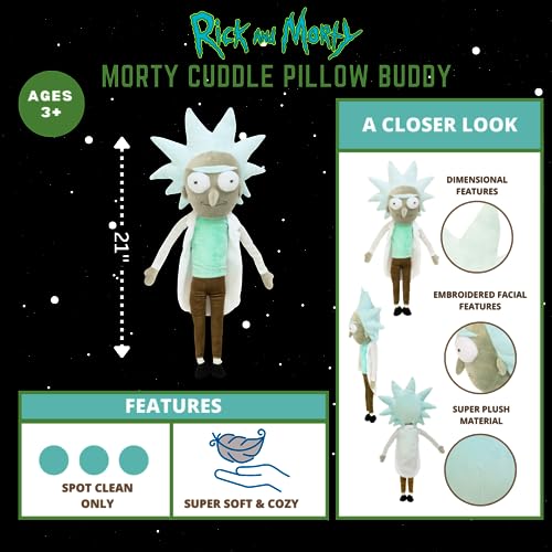 Image of Franco Collectibles Kidult Adult Swim Rick & Morty Super Soft Plush, (100% Officially Licensed Product), Rick The Scientist
