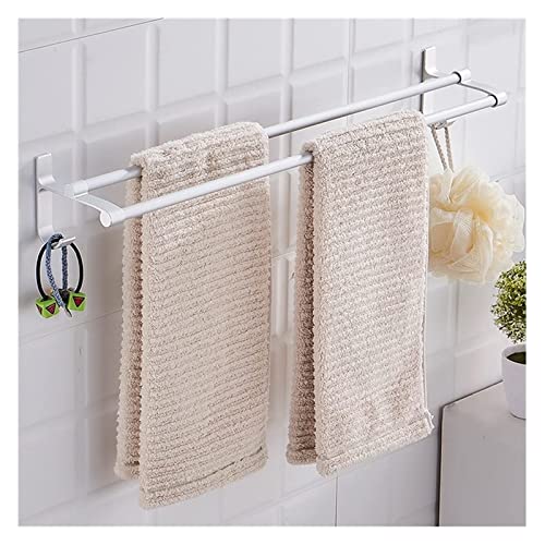 Étagère de rangement et barre de serviettes en aluminium brossé