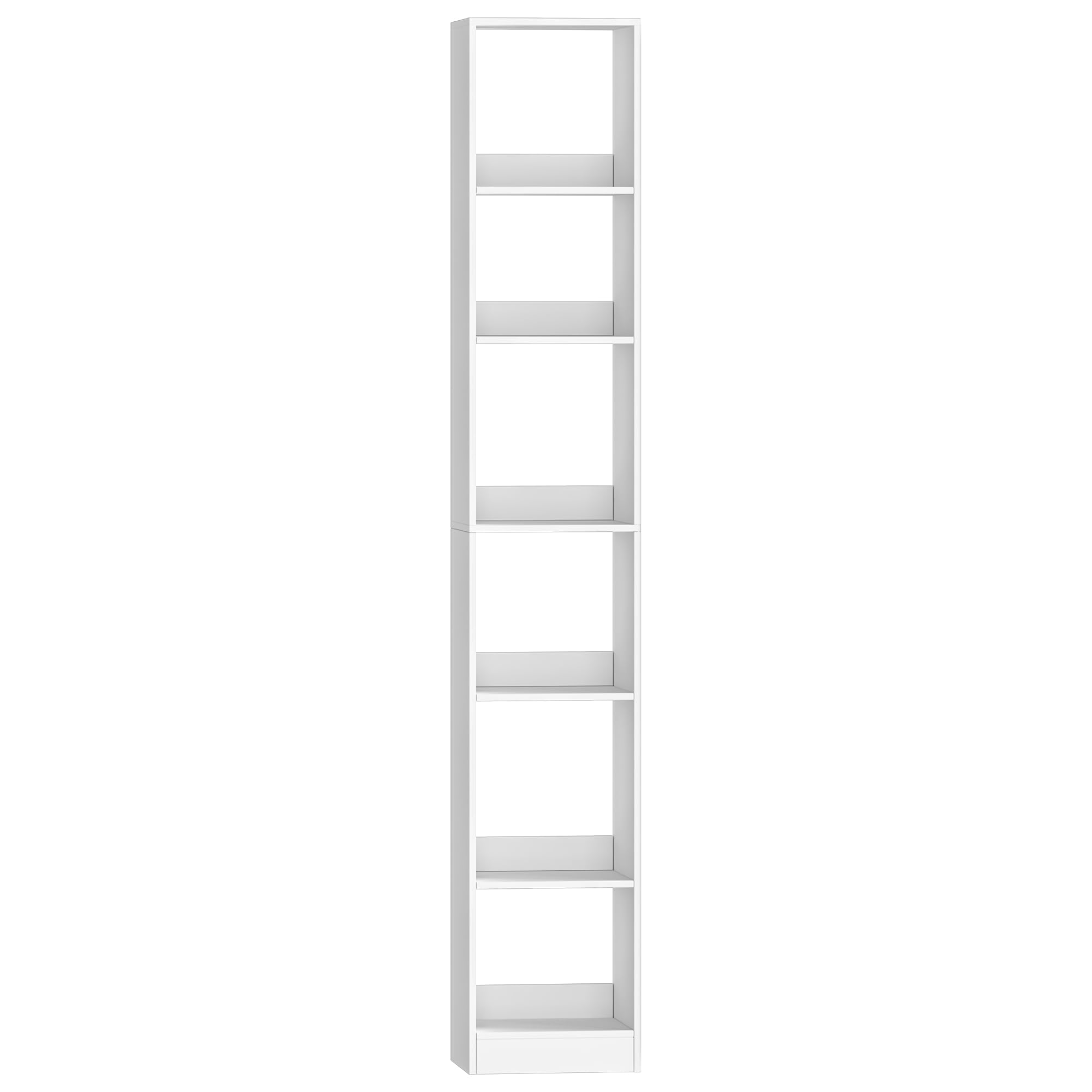 Hzuaneri Bibliothèque, Étagère de Rangement, Meuble, Cube, pour Salon, Bureau, Chambre, Style Scandinave, 24 x 30 x 184,4 cm, Blanc BC09603X