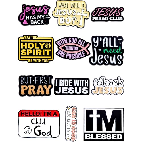 Christian Faith Enamel Pins Set – Inspirational Jesus & Bible Verse Pins for Backpacks, Jackets, Hats, Gifts – Collectible Metal Lapel Pins for Believers, Youth Groups & Church Events – 12-Pack