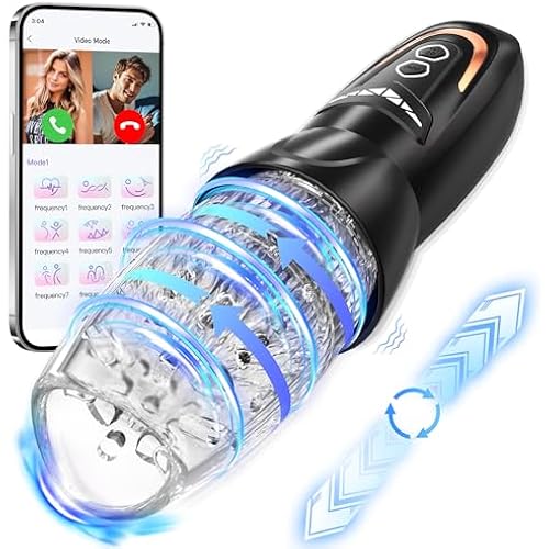 Lumodia Sex Toys for Men, 3 in 1 Automatic Male Masturbator with 8 Thrusting Rotating & 10 Vibration, APP Control Adult Toys for Men Penis Vibrator, Male Stroker Masturbators Adult Sex Toys