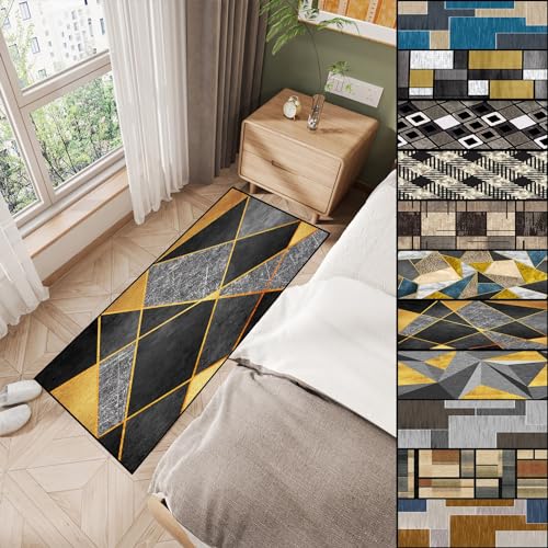 AMZYU Alfombra Cocina 120 x 210 cm Antideslizante Lavable Protector Suelo Silla Ruedas Moderno, Abstracto Decoración de Interiores para Cocina, Comedor, Salón, Oficina, F