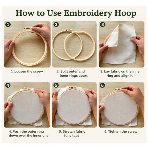Image of Punch Needle Kit for Beginners Adults-Cat Coffee, with Embroidery Hoop