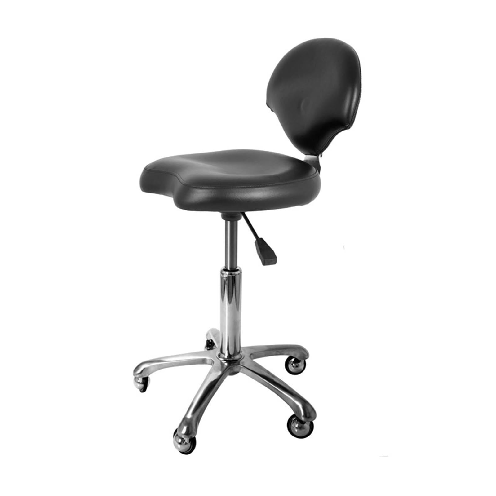 METTEOR Saddle Stool Saddle Chair Adjustable Stool Heavy Duty Rolling Chair for Clinic Dentist Spa Massage Salons Studio Tattoo (D)