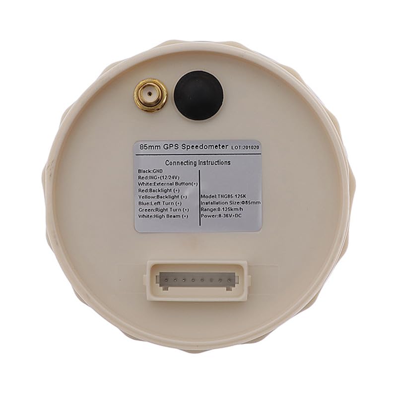 85 mm GPS-Tachometer 125 km/h mit GPS-Antenne for Motorrad-Rennwagen, wasserdicht, IP67, Übergeschwindigkeitswarnung, 12 V, 24 V(BS 125K)