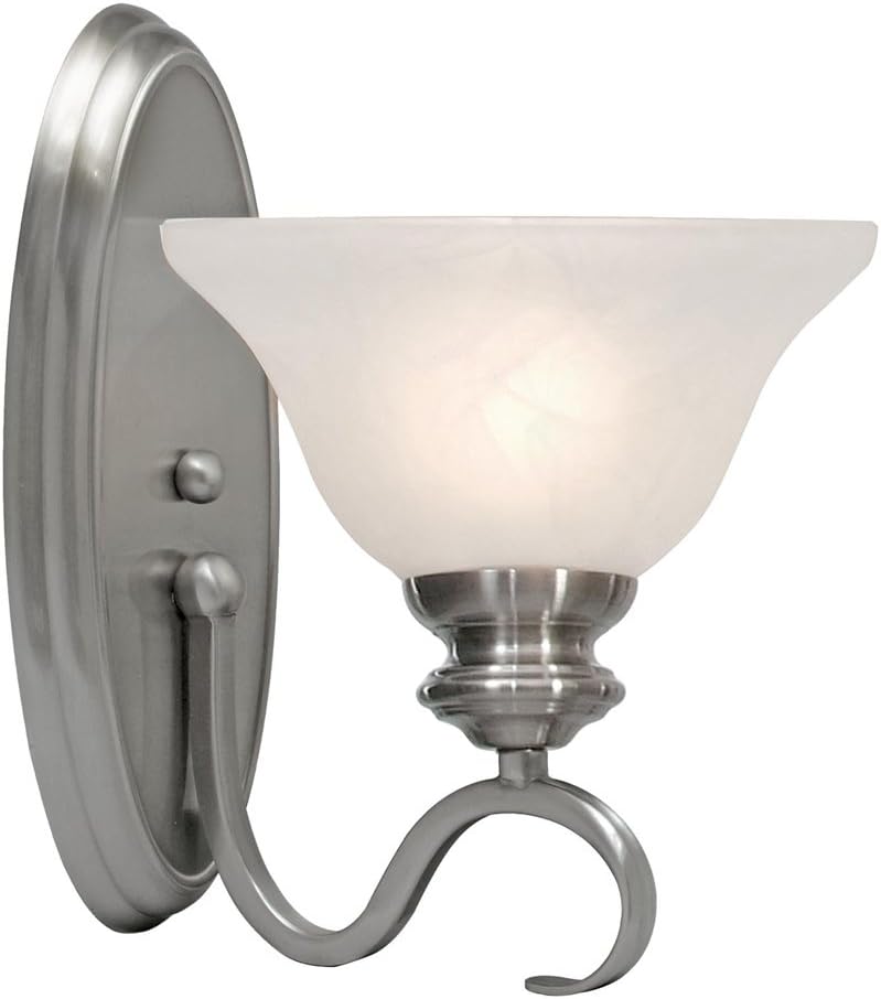 Golden Lighting 6005-1W PW Lancaster One Light Wall Sconce, Pewter Finish