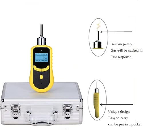 Miniatura 3 de ATO Detector de gas de amoníaco de mano, 0-100 ppm, monitor de fugas de gas NH3, con alarma de sonido y luz