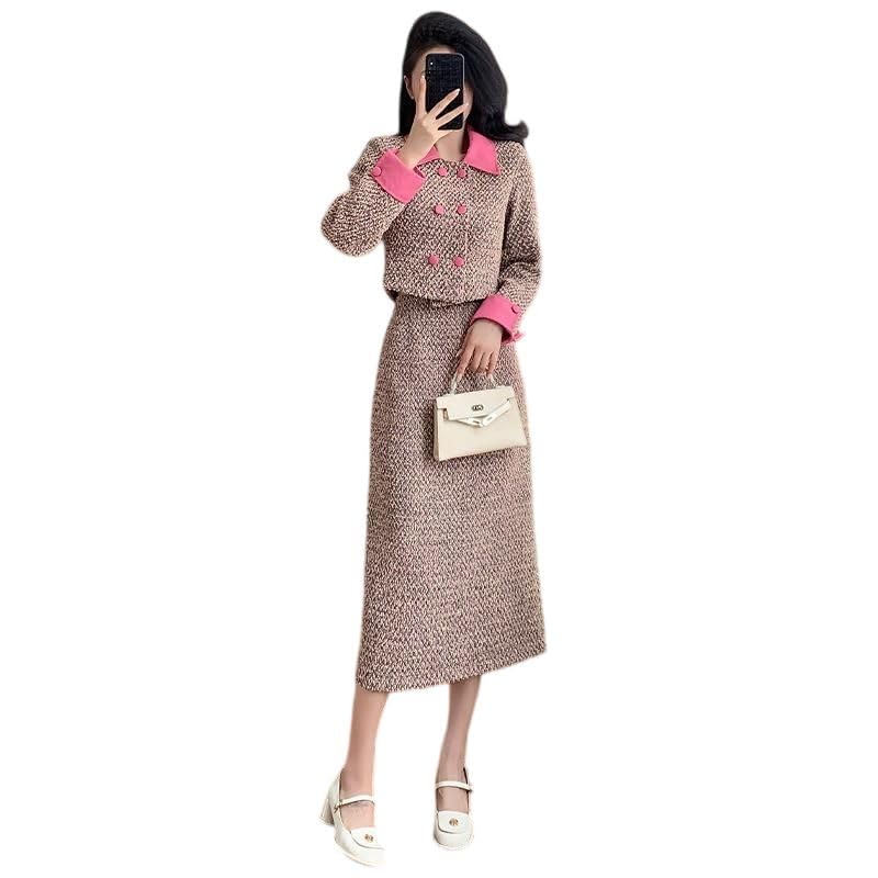 Ensemble veste courte jupe tweed solution tenue chic confortable - 2