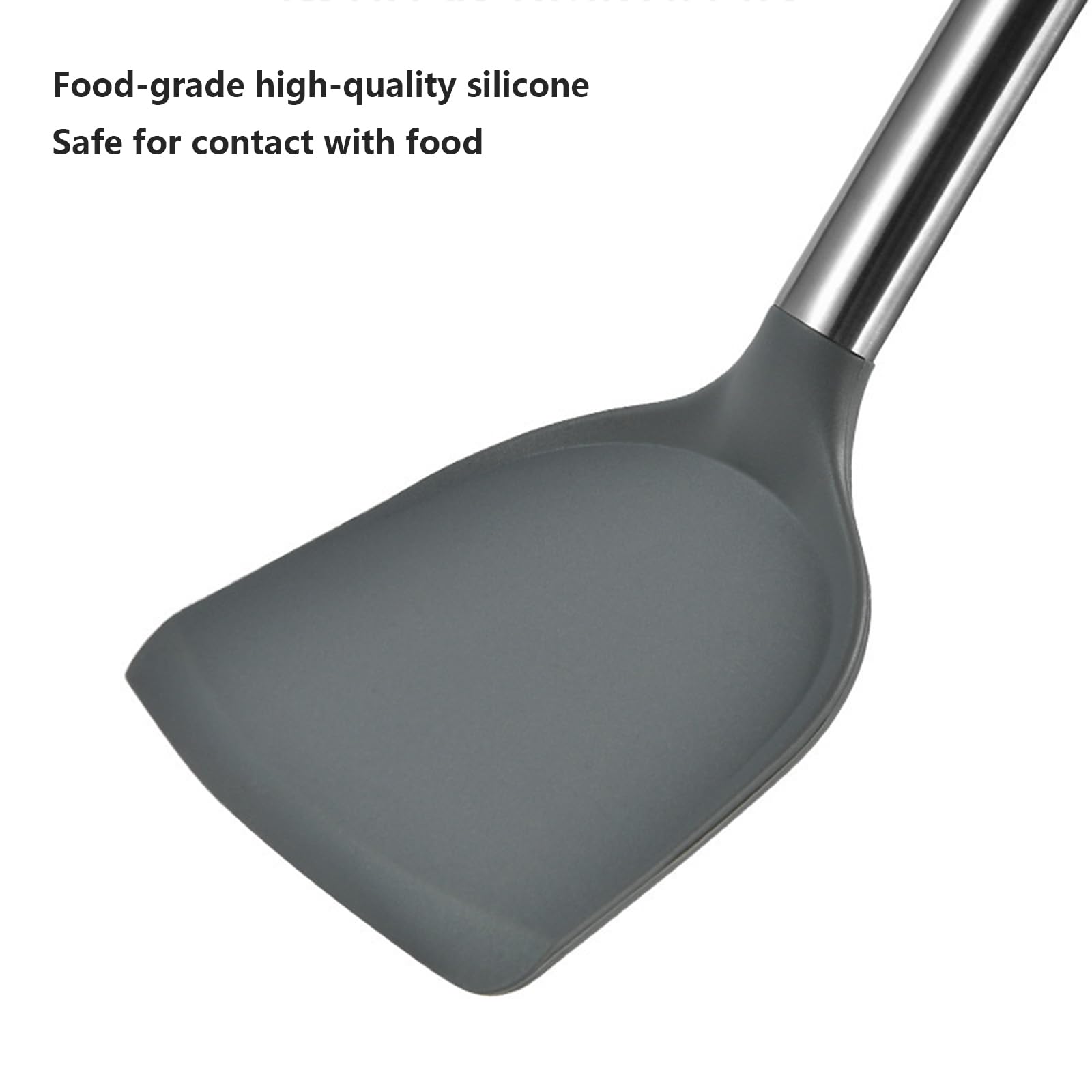 Generisch Kochutensilien Set, 12-teilig, Silikon und Edelstahl, hitzebeständig, spülmaschinenfest, inklusive Utensilienhalter, antihaft Kochen