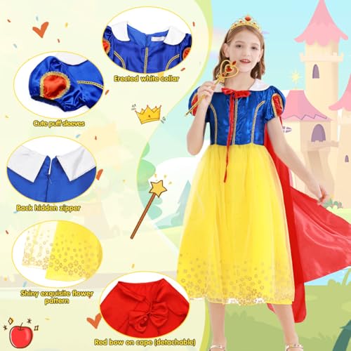 image for COTRIO Princess Dress Up for Girls Halloween Costume for Girl Dress Up