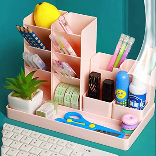 Portapenne Organizer da scrivania, Portapenne Multifunzionale, Portapenne da scrivania, Rimovibile, Combinazione Libera Combinazione Libera (Rosa)