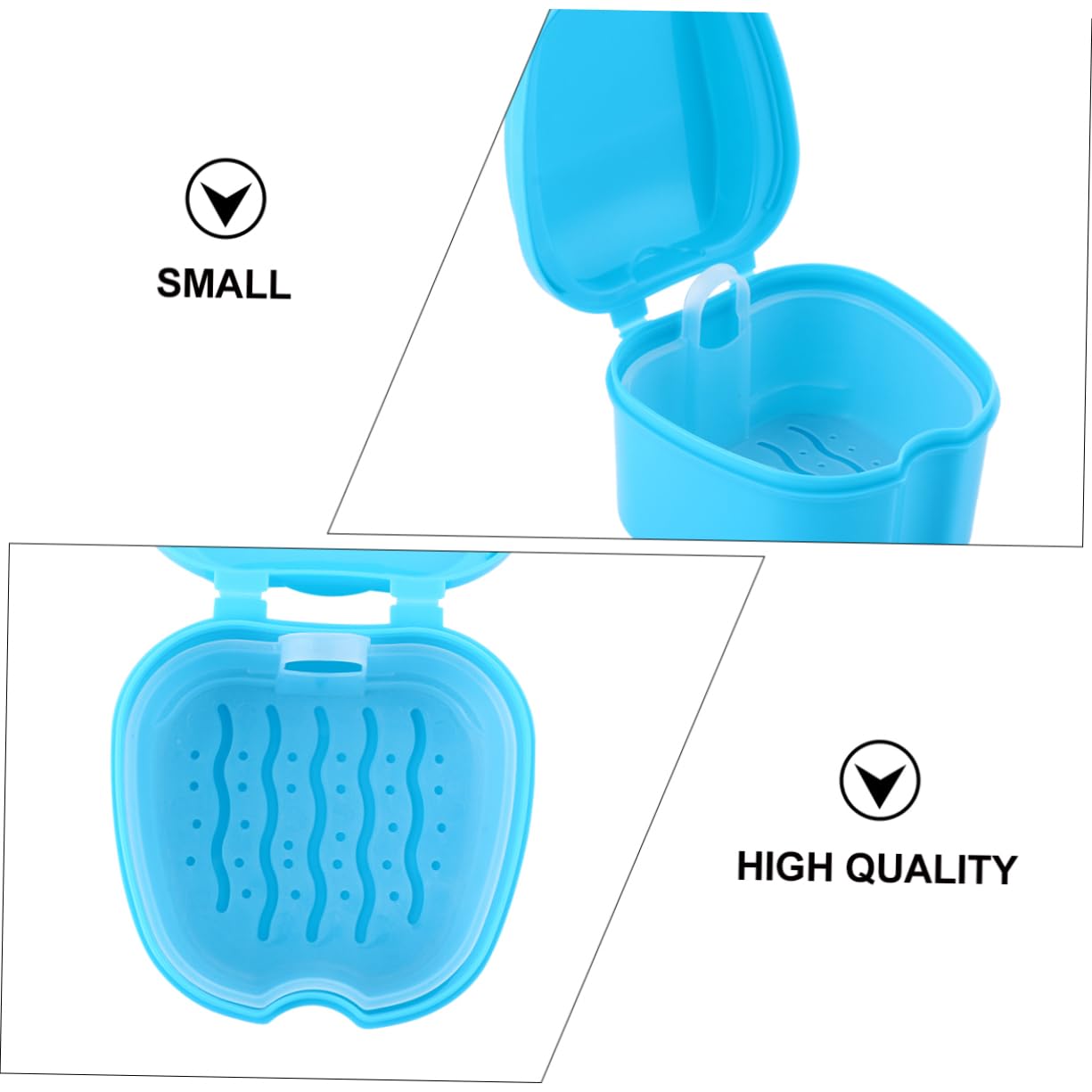Healvian 8pezzi Scatola Portatile Per Denti Falsi Contenitore Sicuro Per Protesi Con Design Compatto Facile Da Trasportare