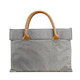 Notebook Tasche Business Laptop-Taschen MacBook Handtasche Grau Laptop Hülle aus hochwertiger Lein Aktentasche für Laptop Notebook Ultrabook MacBook (42.5 * 29.5cm (15 Zoll))