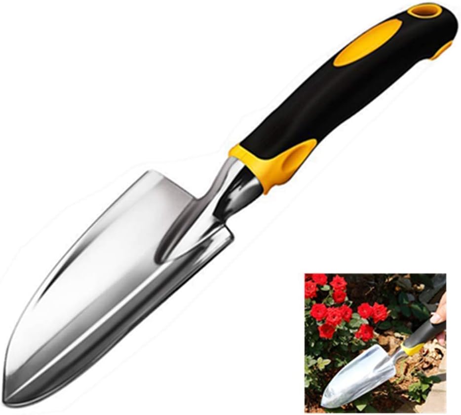 Sinoer Garden Shovel Trowel & Hand Shovel Soft Rubberized Non-Slip Handle, use for Transplanting, Weeding, Moving and Smoothing Digging & Planting : Garden & Outdoor